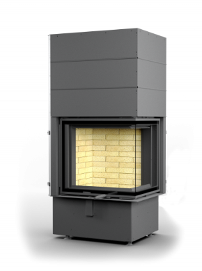 Каминная топка Астов П2C 6057, Г-образная, стекло справа, Подъёмный механизм