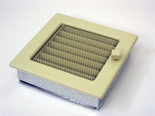 Вентиляционная решетка 17х17 бежевая с жалюзи