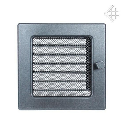 Вентиляционная решетка 17х17 графитовая с жалюзи