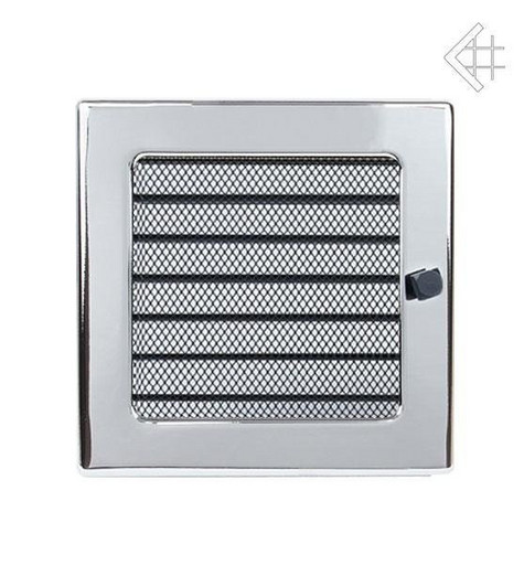 Вентиляционная решетка 17х17 никелированная с жалюзи