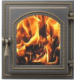 Дверь Везувий стекло Бронза 270