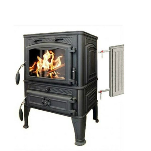 Печь-камин чугунная Гуча с т/о Лава