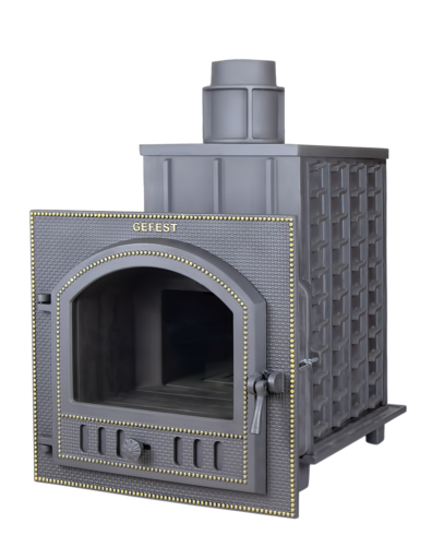 Чугунная банная печь ПБ-03П ЗК Гефест закрытая каменка до 28м3