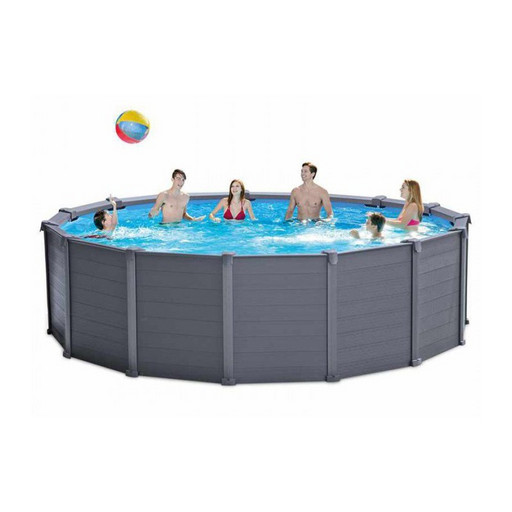 Бассейн каркасный d478*124 см Intex Guaphite panel 28382