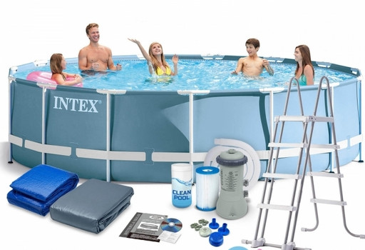 Бассейн каркасный d4,57*1,22 см Intex Prism Frame 28736
