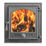 Дверка каминная Везувий 210 стекло антрацит