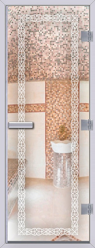 Дверь хамам 60G Акжол прозрачная