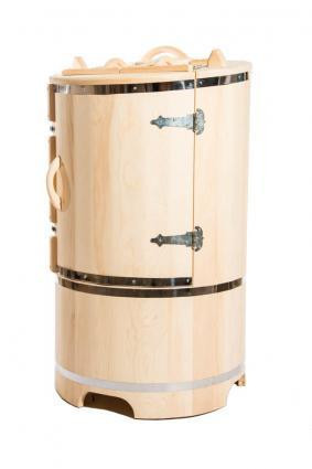 Кедровая фитобочка круглая со скосом