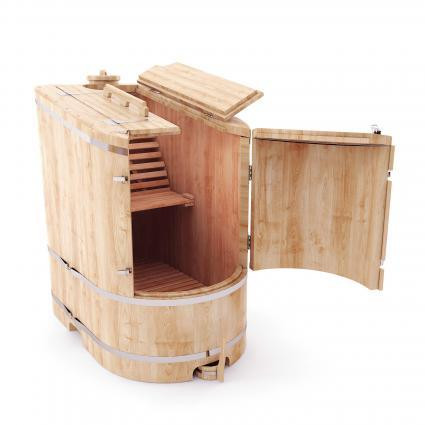 Кедровая фитобочка овальная полулежачая