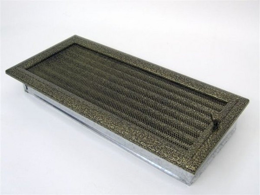 17х37 Оскар черная/латунь с жалюзи