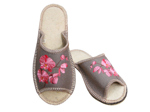 Тапочки открытые "Орхидея"