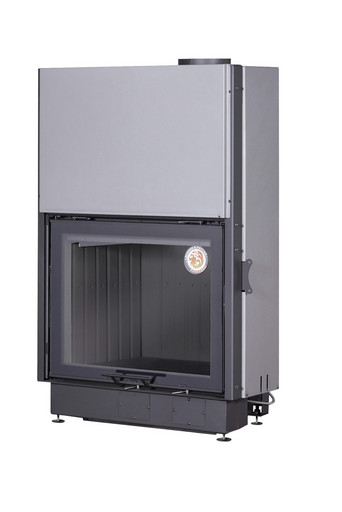 Топка ВЕГА 800 PB подовое горение принтинг черный шамот