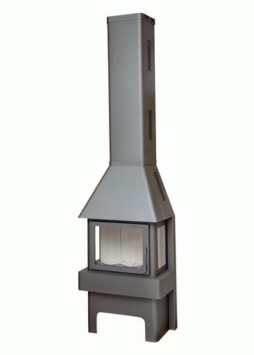 Печь-камин БАВАРИЯ ТРИ СТЕКЛА графит