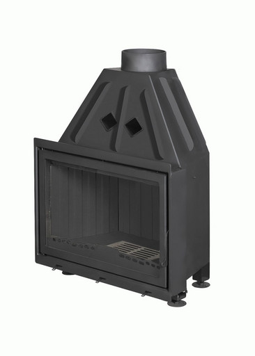 Каминная топка Экокамин Альфа 800 B черный шамот