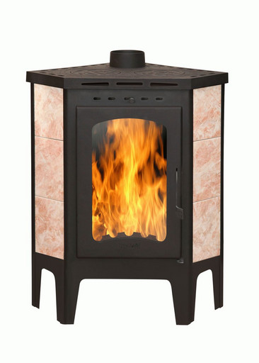 Печь-камин БАВАРИЯ УГЛОВАЯ с плитой