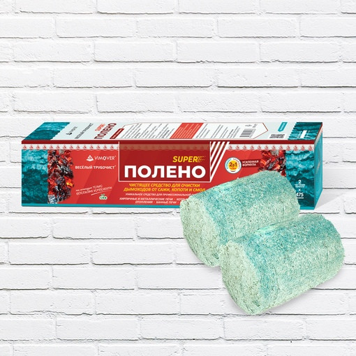 Чистящее полено SUPER  для очистки дымоходов ЭКОНОМ  Веселый трубочист
