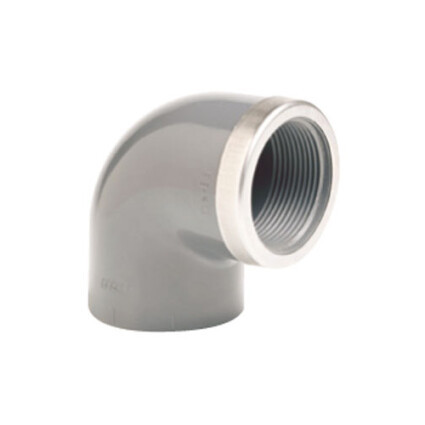 Угол 90° c металлическим кольцом EFFAST d20x1/2" (RGRGOR020B)