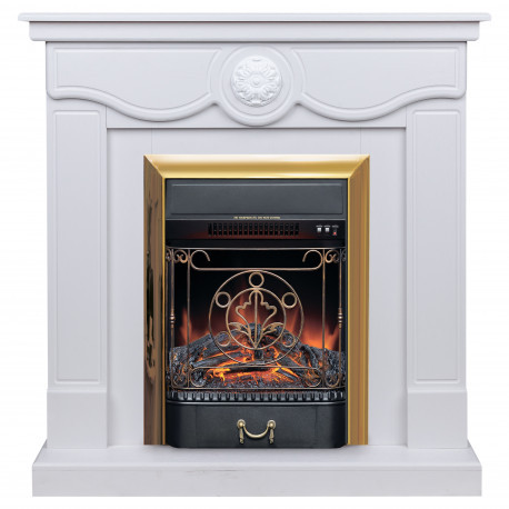 Электрокамин Aurora WT с очагом Majestic Lux Brass без пульта