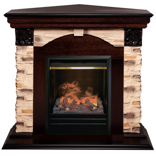 Электрокамин Dublin Corner Rock AO с очагом 3D Olympic