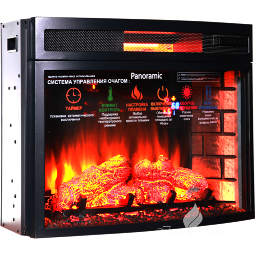 Электроочаг Panoramic 25 LED FX QuartZ