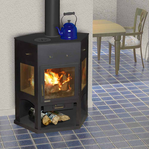 Печь камин Енисей с плитой