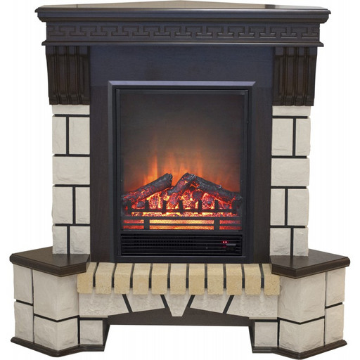 Электрический каминный комплект Stone New Corner (Стоун новый угловой)