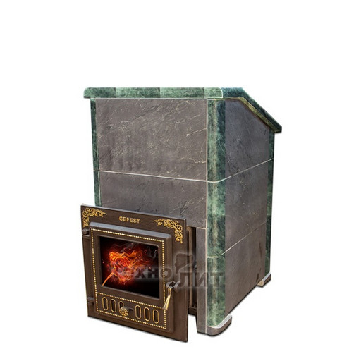 ОБЛИЦОВКА ДЛЯ ЧУГУННОЙ БАННОЙ ПЕЧИ - ПБ-04 ПРЕЗИДЕНТ 1 КОМБИНИРОВАННЫЙ КАМЕНЬ