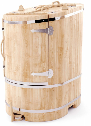 Кедровая фитобочка овальная со скосом