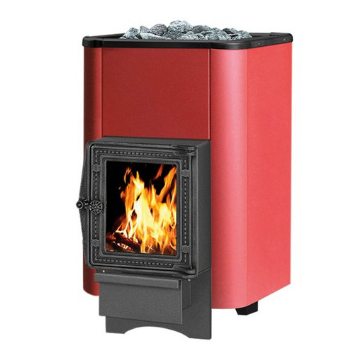 Печь для бани Везувий Сенсация 16 Терракот (ДТ-4С) без выносного тоннеля