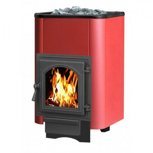 Печь для бани Везувий Сенсация 16 Терракот (270) без выносного тоннеля