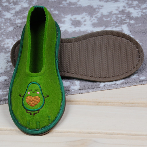 Тапочки-балетки "Авокадо" жен.