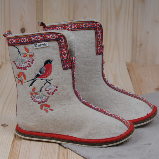 Бурочки высокие "Снегири" жен.