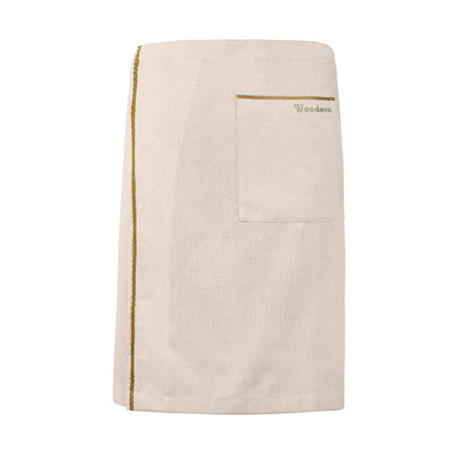 Килт Woodson натуральный лен с цветной полосой S