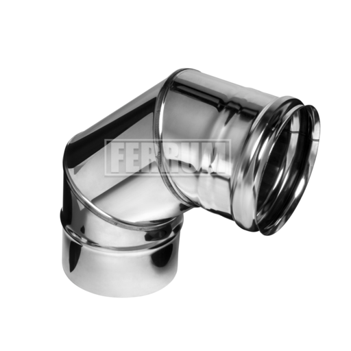 Колено угол 90° (3 секции) AISI 430 0,8 мм Ferrum