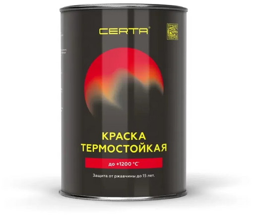 Краска термостойкая (до 700°С; 0,08 кг) ПАТИНА Золото, CERTA