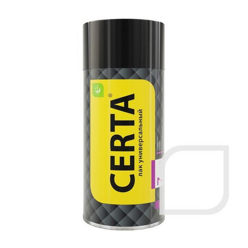 Лак термостойкий CERTA полуглянцевый; до 300 градусов; влагостойкий; аэрозоль