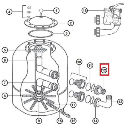 Муфта (диам. 780-900) для фильтра Hayward NC (NCX2312061)
