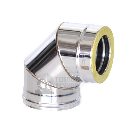 Отвод Термо 87* OT-Р с хомутом (310-0.8/304)