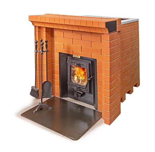 Печь банная "Дятловы горы" в кирпичной облицовке с порталом КДМ