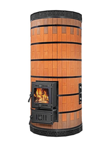 Печь банная "Обращенка-КДМ" в кирпичной облицовке, с обращенным пламенем