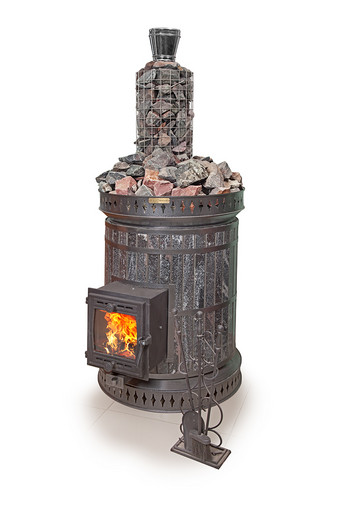 Печь банная "Русская баня" в облицовке Амфиболит КДМ