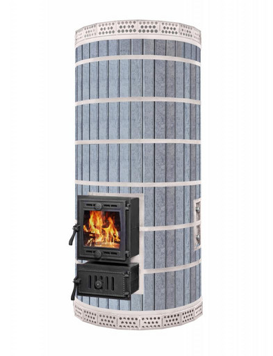 Печь банная "Обращенка-КДМ" в облицовке Талькохлорит, с обращенным пламенем с боку