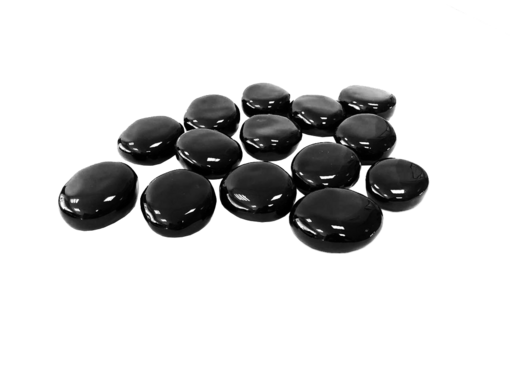 Декоративные керамические камни черные 14 шт (ZeFire)