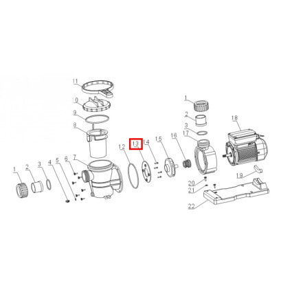 Пластиковое кольцо для дифузор насоса Aquaviva VWS\STP 25-120