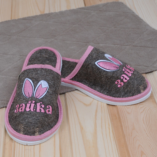 Тапочки закрытые "Зайка"