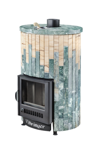 Печь банная Уют 18 Змеевик + Окаменевшее дерево наборный