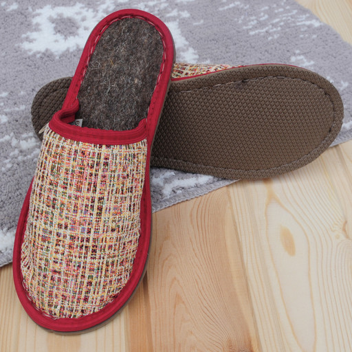 Тапочки закрытые "Гобелен. Кантри бежевый" жен.