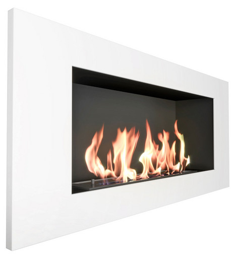 Биокамин Elliot 900 с белой рамкой (ZeFire)