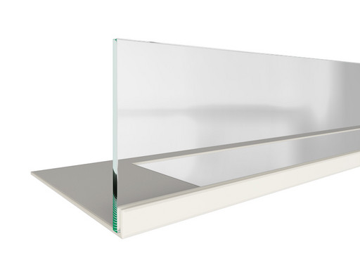 Стекло декоративное для биокамина Elliot 1800 белого со стемалитом (Zefire)