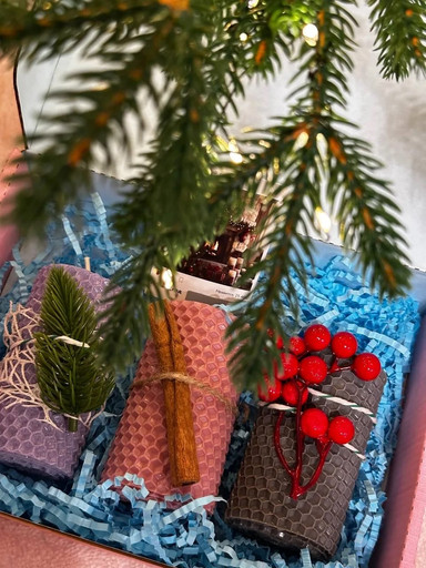 Свечи из Вощины НАБОРОМ (3 шт).